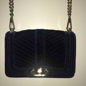 (OBO) Rebecca Minkoff navy blue velvet crossbody!